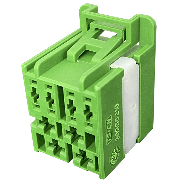 Conector de áudio estéreo de reposição para carro verde fêmea de 12 pinos 160026-0002